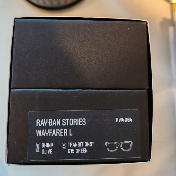 Ray-Ban Stories 👓 Facebook meta Wayfarer Transitions Shiny Olive G15 Green - Picture 12 of 14